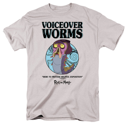 RICK AND MORTY : VOICEOVER WORMS S\S ADULT 18\1 Silver 3X