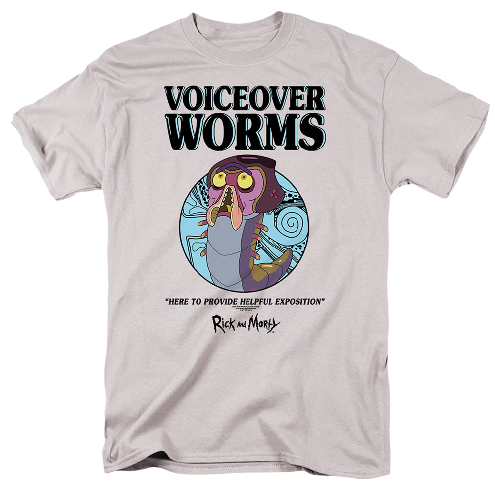 RICK AND MORTY : VOICEOVER WORMS S\S ADULT 18\1 Silver SM