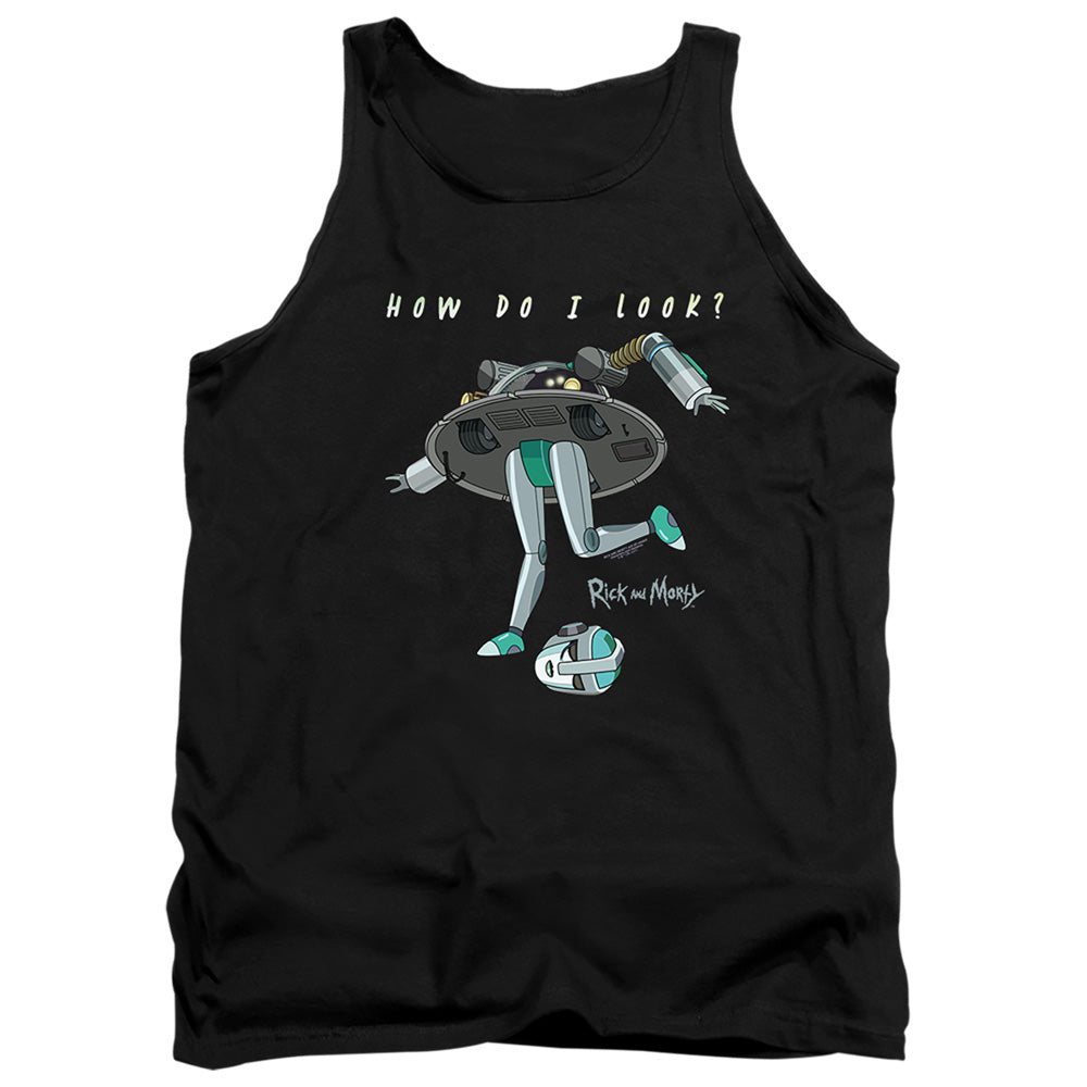 RICK AND MORTY : HOW DO I LOOK? ADULT TANK Black 2X