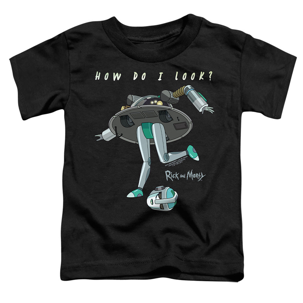 RICK AND MORTY : HOW DO I LOOK? S\S TODDLER TEE Black LG (4T)