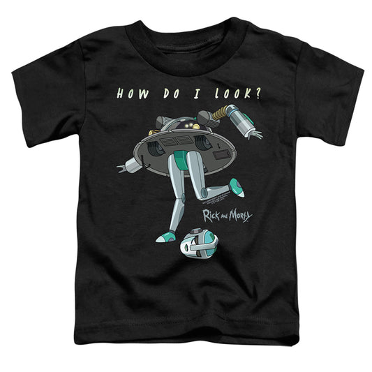 RICK AND MORTY : HOW DO I LOOK? S\S TODDLER TEE Black SM (2T)