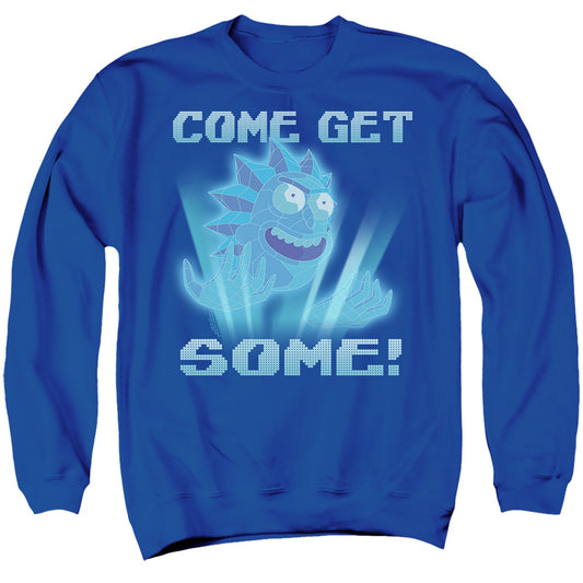 RICK AND MORTY : COME GET SOME ADULT CREW SWEAT Royal Blue 3X