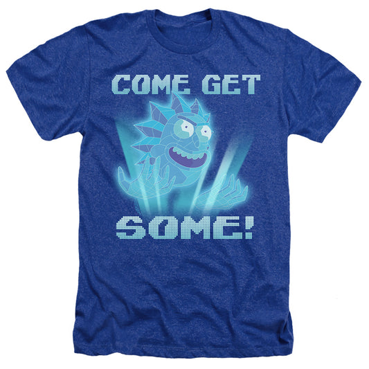 RICK AND MORTY : COME GET SOME ADULT HEATHER Royal Blue 2X