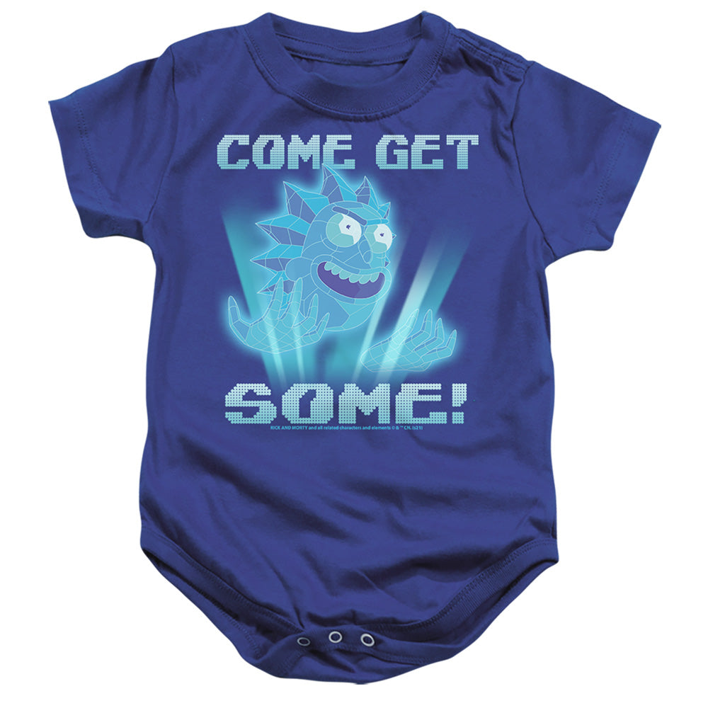 RICK AND MORTY : COME GET SOME INFANT SNAPSUIT Royal Blue LG (18 Mo)