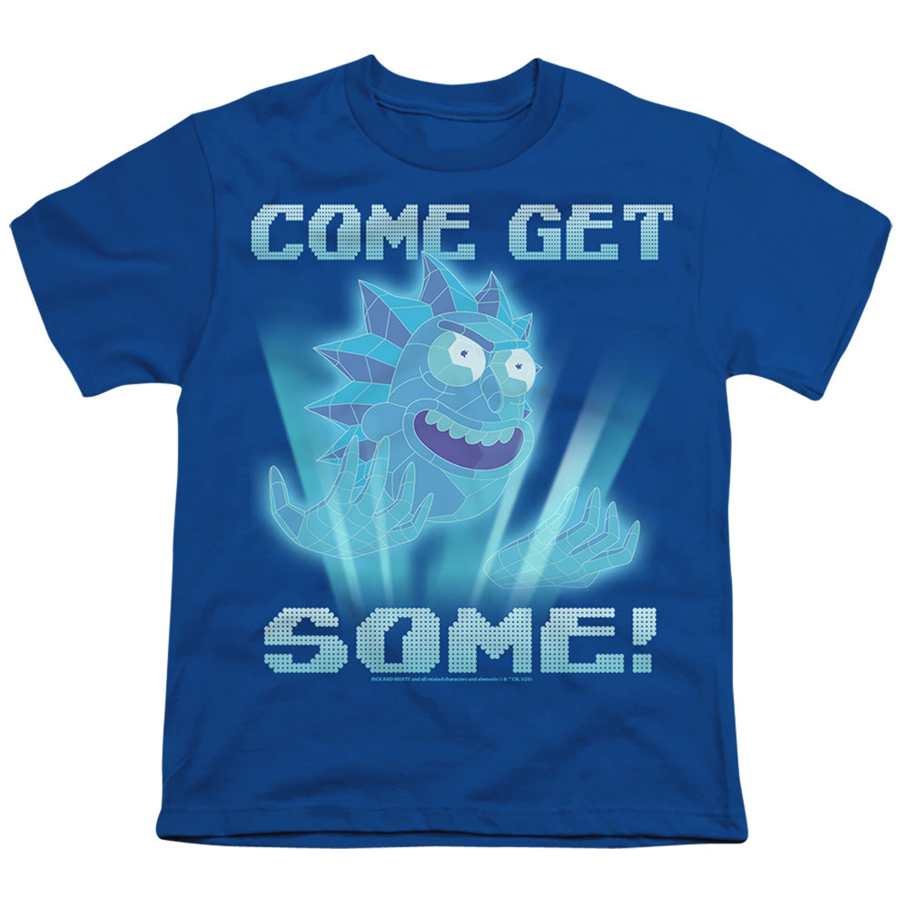 RICK AND MORTY : COME GET SOME S\S YOUTH 18\1 Royal Blue LG