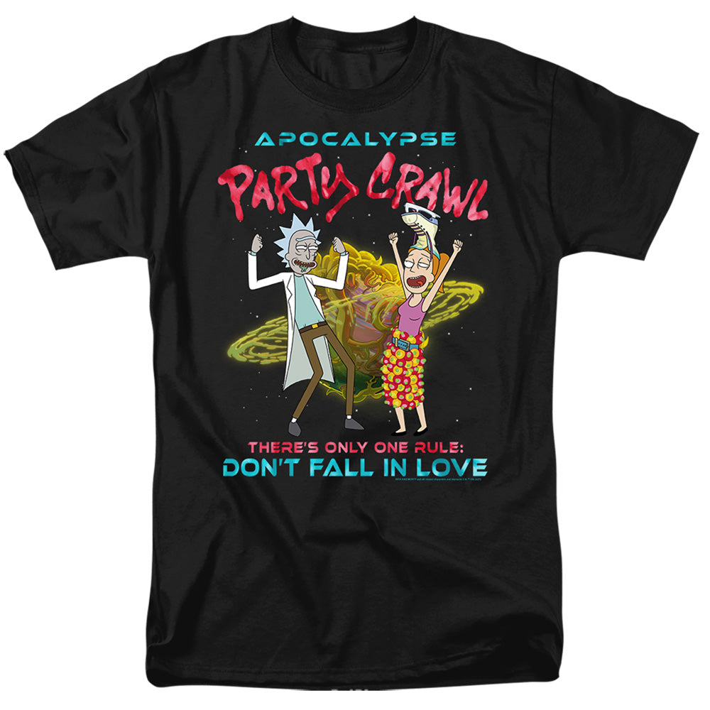 RICK AND MORTY : APOCALYPSE PARTY CRAWL S\S ADULT 18\1 Black 2X