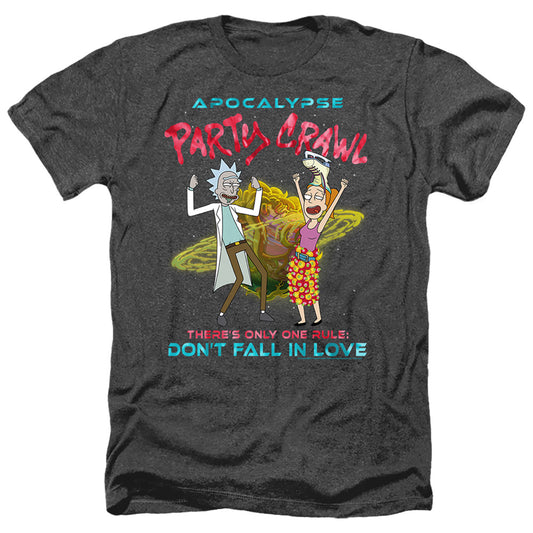 RICK AND MORTY : APOCALYPSE PARTY CRAWL ADULT HEATHER Black LG