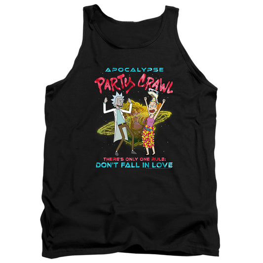 RICK AND MORTY : APOCALYPSE PARTY CRAWL ADULT TANK Black 2X