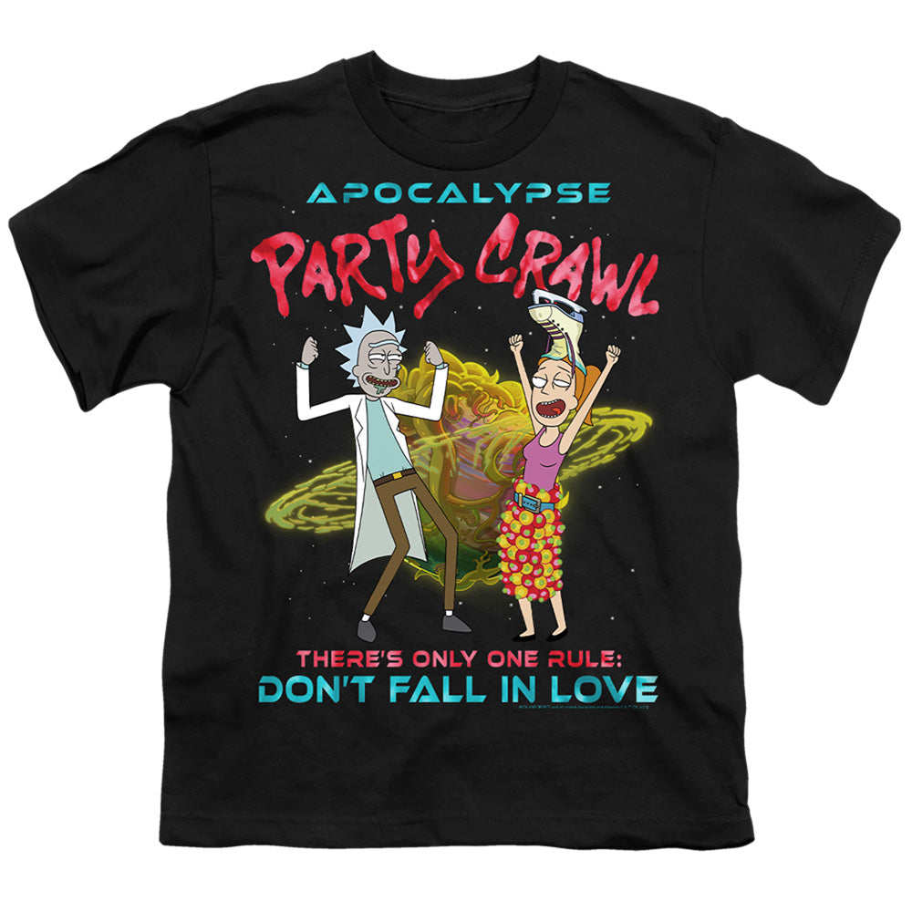 RICK AND MORTY : APOCALYPSE PARTY CRAWL S\S YOUTH 18\1 Black LG