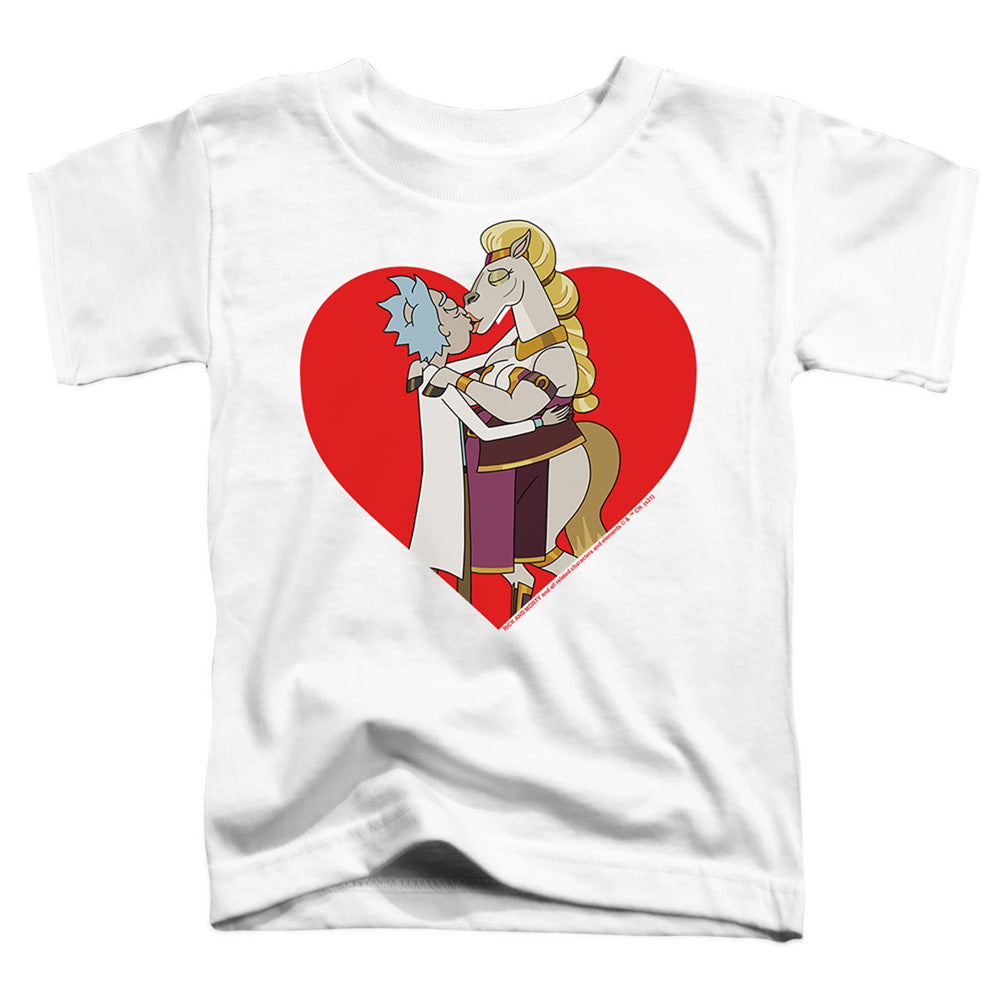 RICK AND MORTY : RICK AND HORSE KISS S\S TODDLER TEE White LG (4T)