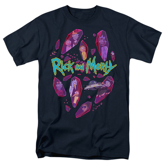 RICK AND MORTY : DEATH CRYSTAL FUTURES S\S ADULT 18\1 Navy 2X