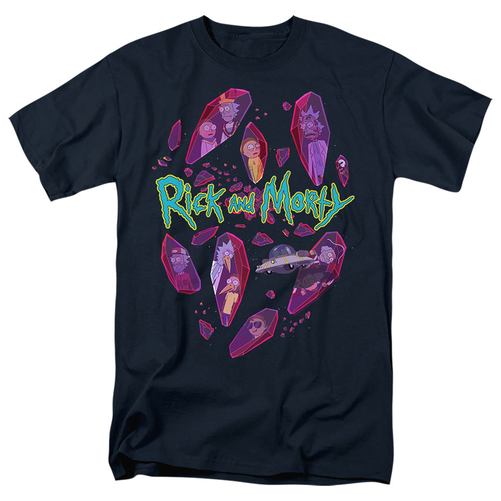 RICK AND MORTY : DEATH CRYSTAL FUTURES S\S ADULT 18\1 Navy LG