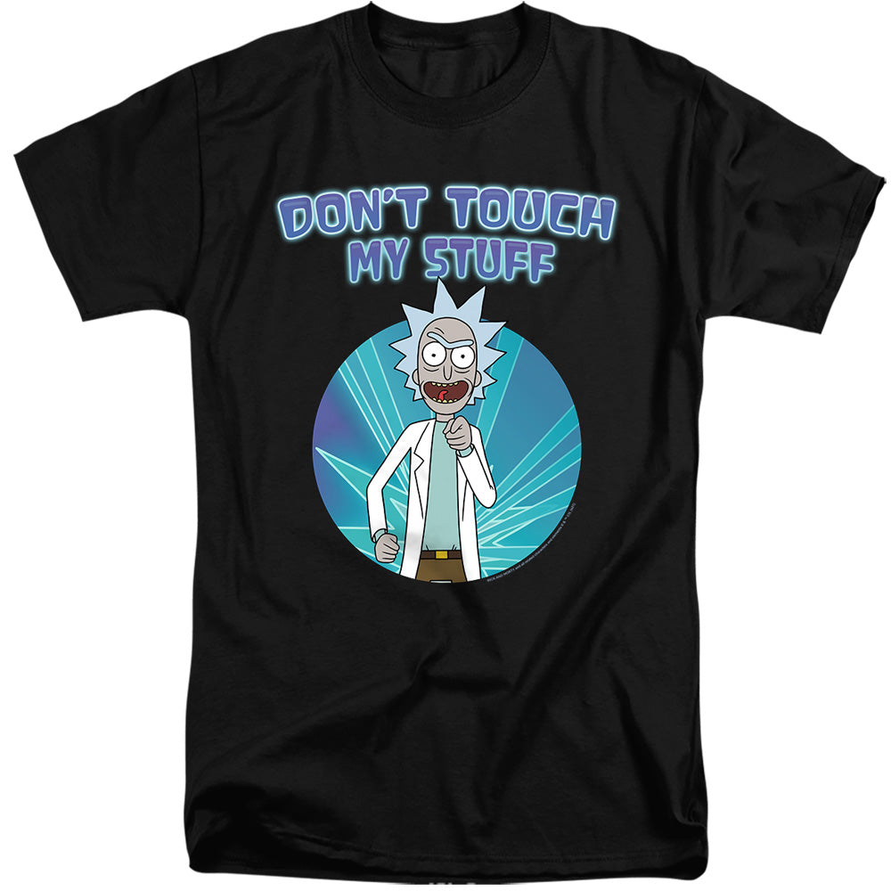 RICK AND MORTY : DON'T TOUCH ADULT TALL FIT SHORT SLEEVE Black 2X