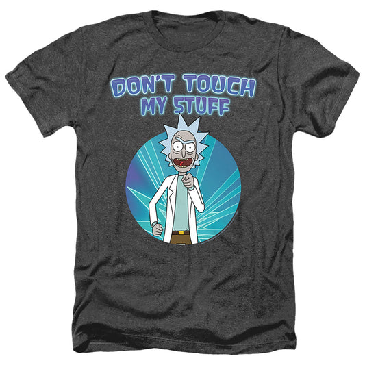 RICK AND MORTY : DON'T TOUCH ADULT HEATHER Black 2X