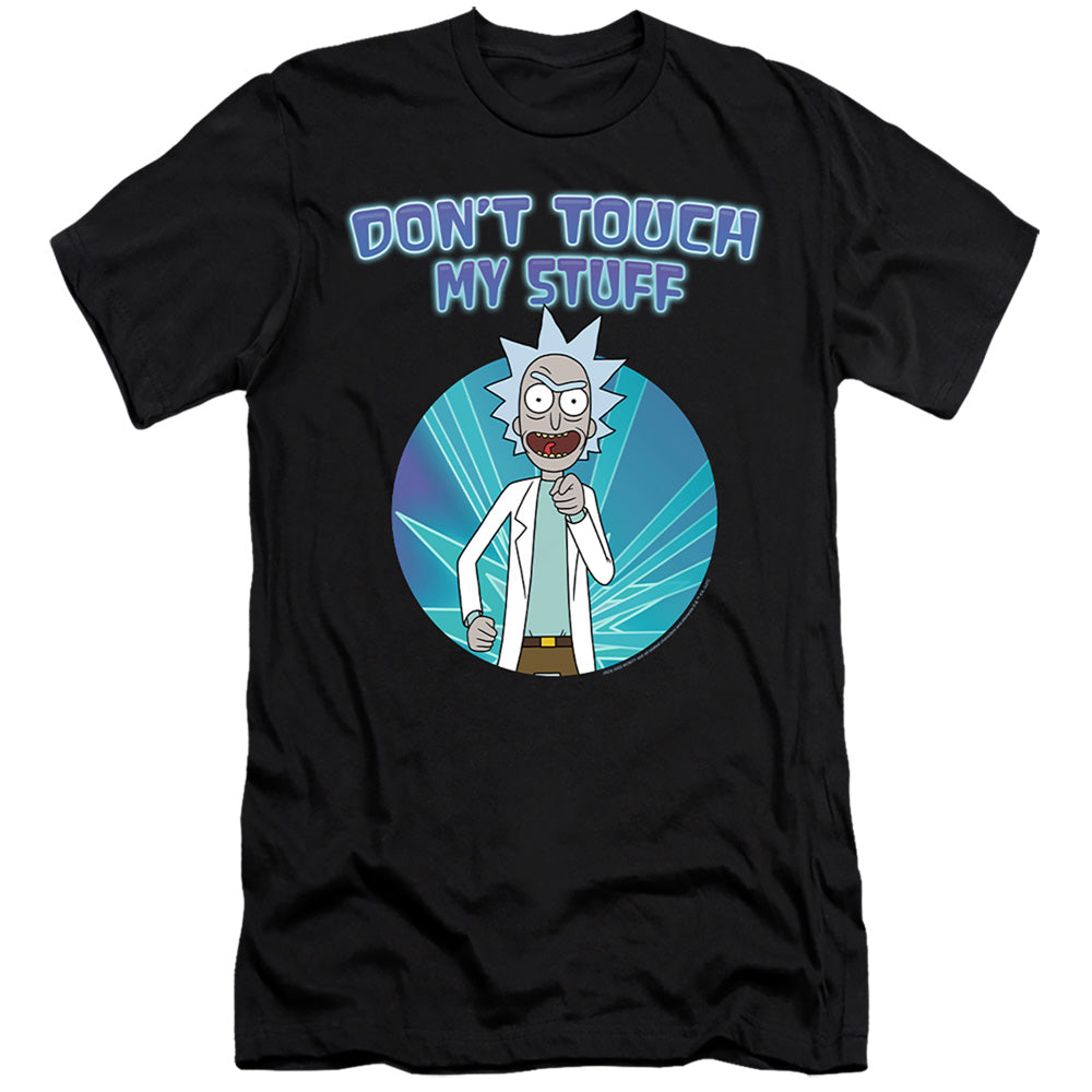 RICK AND MORTY : DON'T TOUCH  PREMIUM CANVAS ADULT SLIM FIT 30\1 Black 2X