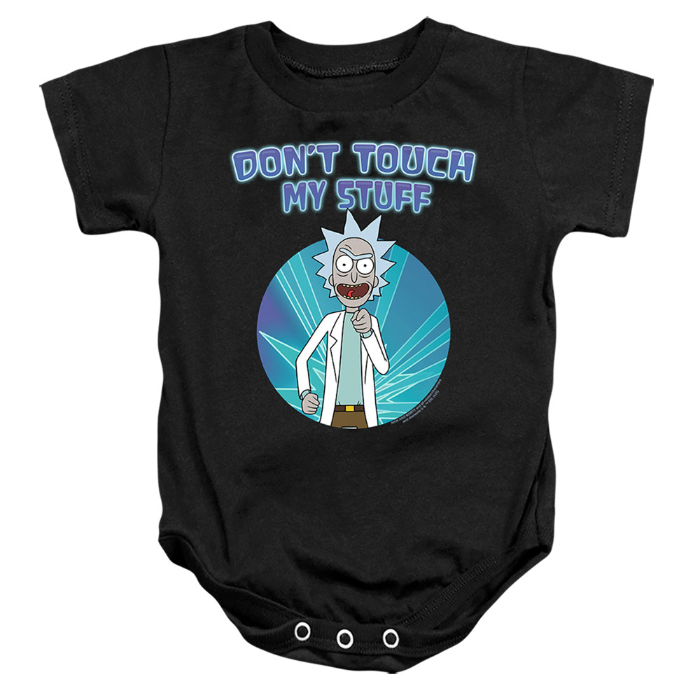 RICK AND MORTY : DON'T TOUCH INFANT SNAPSUIT Black LG (18 Mo)