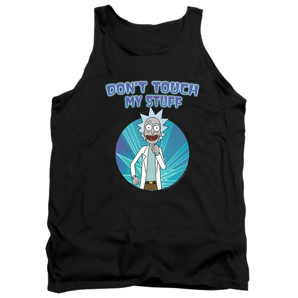 RICK AND MORTY : DON'T TOUCH ADULT TANK Black 2X