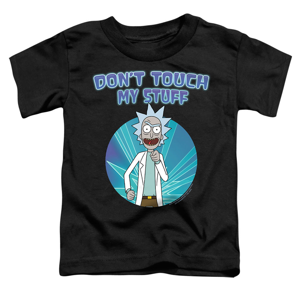 RICK AND MORTY : DON'T TOUCH S\S TODDLER TEE Black LG (4T)