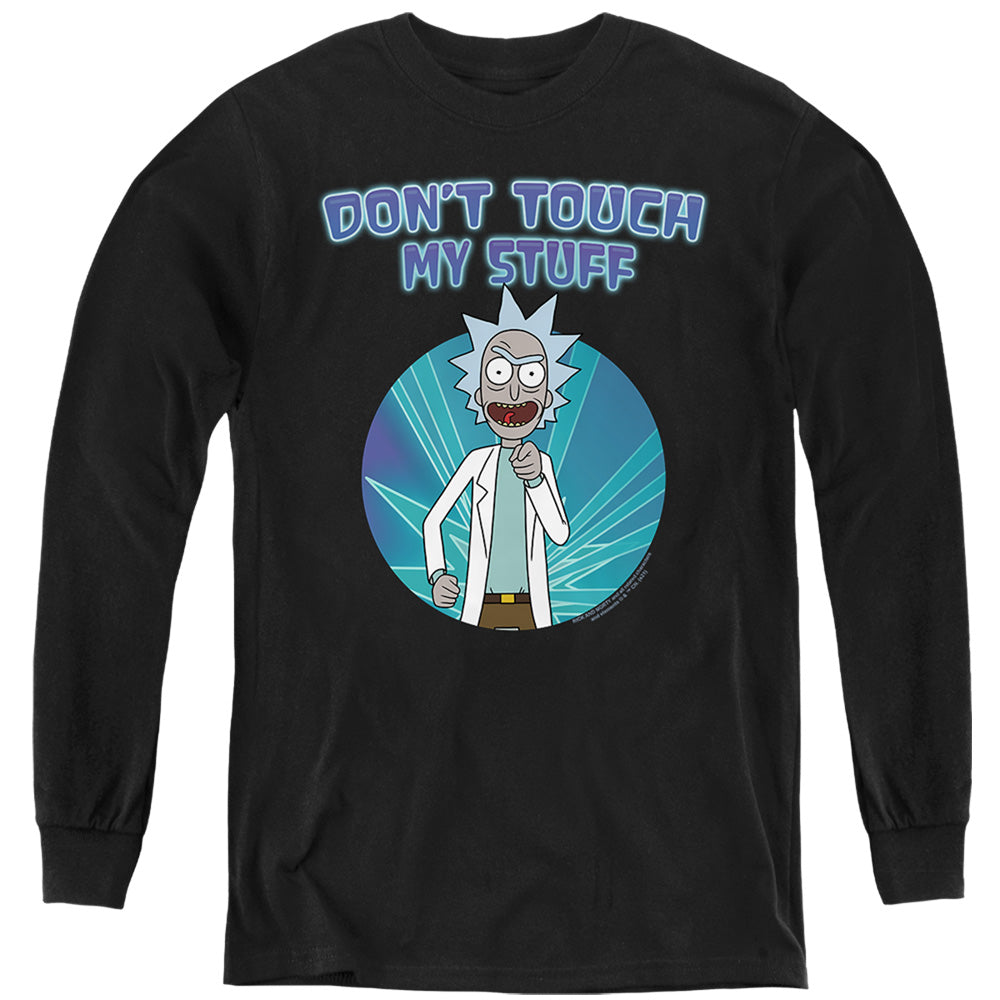 RICK AND MORTY : DON'T TOUCH L\S YOUTH Black LG