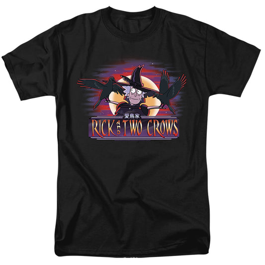 RICK AND MORTY : RICK AND TWO CROWS S\S ADULT 18\1 Black XL