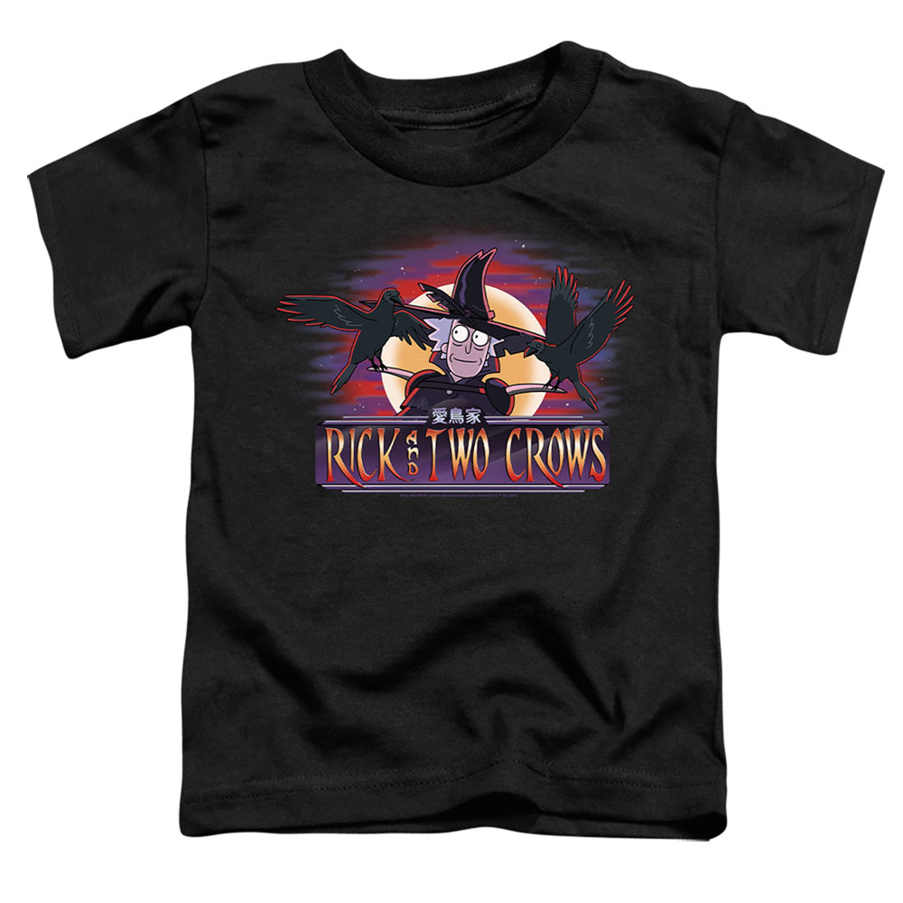 RICK AND MORTY : RICK AND TWO CROWS S\S TODDLER TEE Black LG (4T)