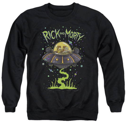 RICK AND MORTY : UFO ADULT CREW SWEAT Black 3X