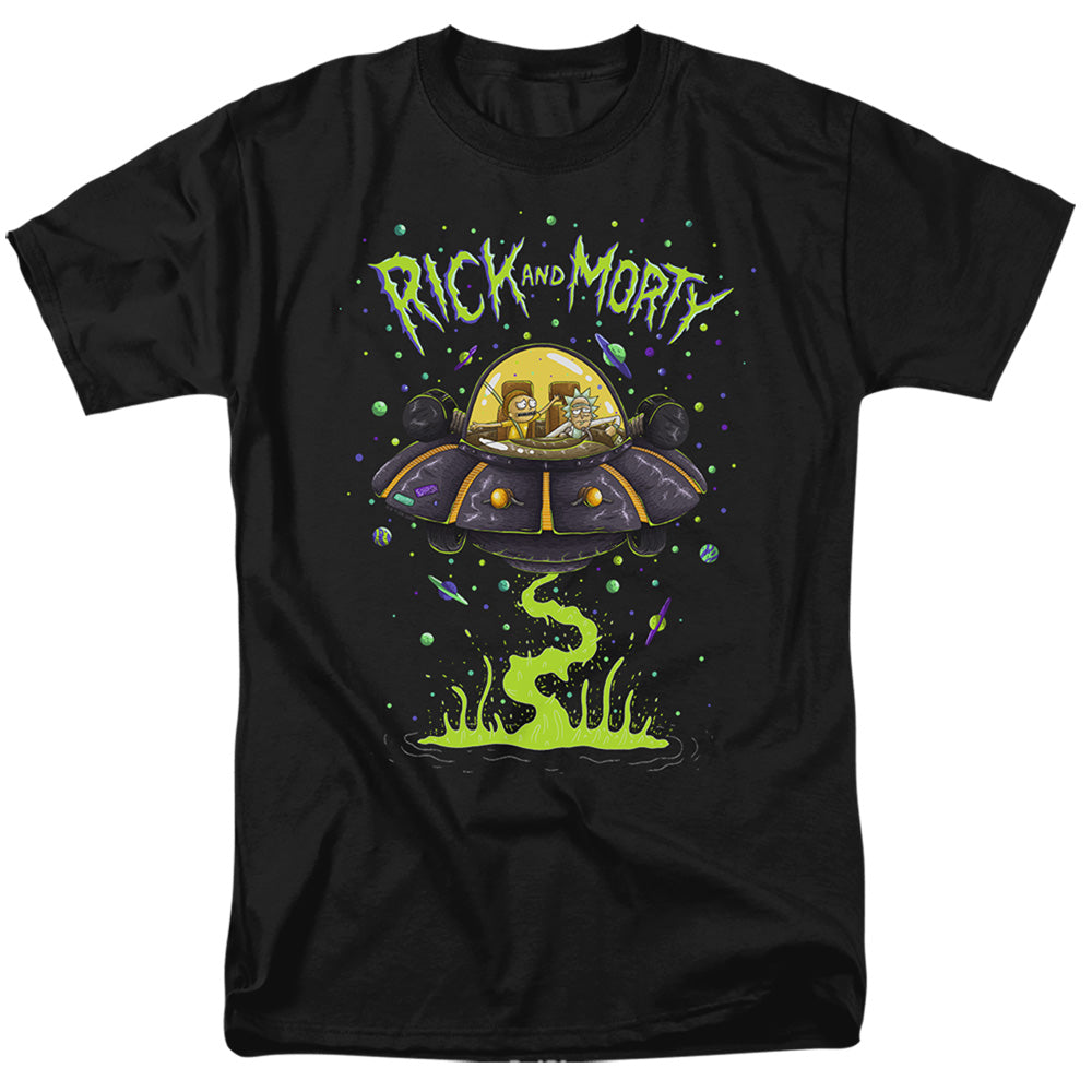 RICK AND MORTY : UFO S\S ADULT 18\1 Black 2X