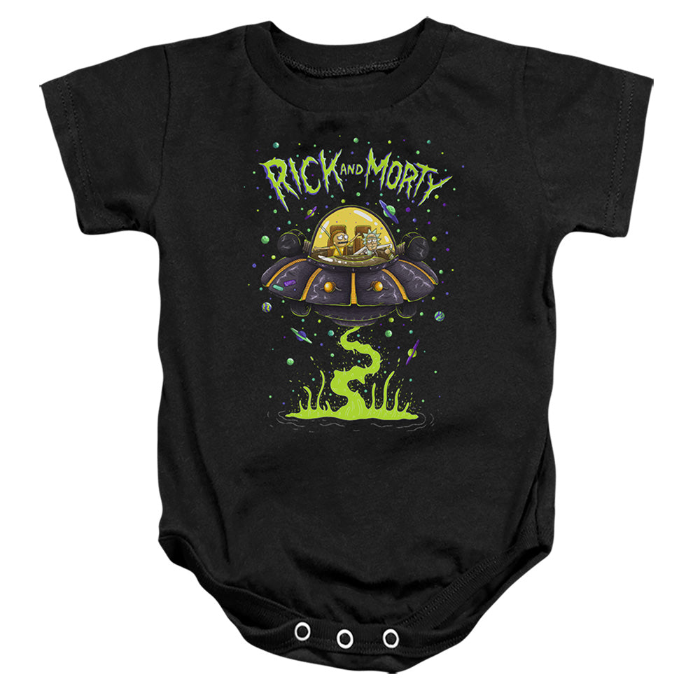 RICK AND MORTY : UFO INFANT SNAPSUIT Black LG (18 Mo)