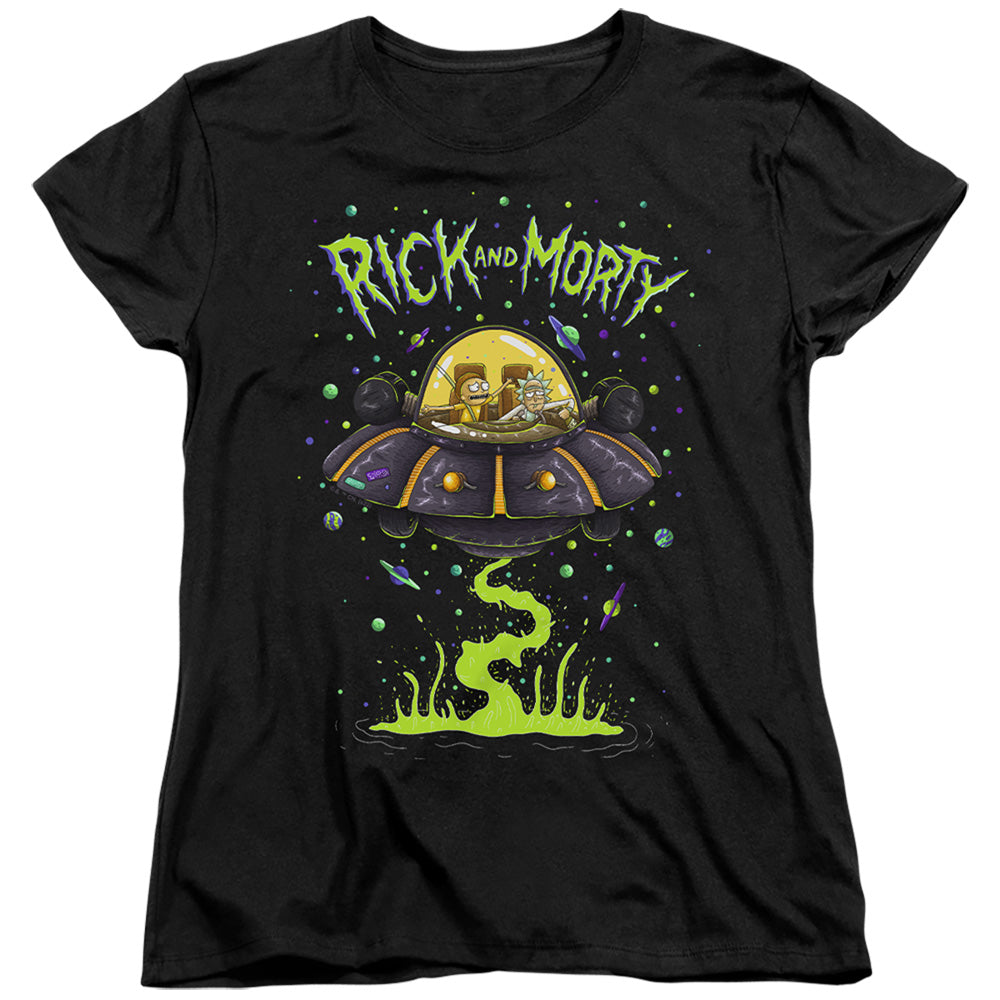 RICK AND MORTY : UFO WOMENS SHORT SLEEVE Black 2X