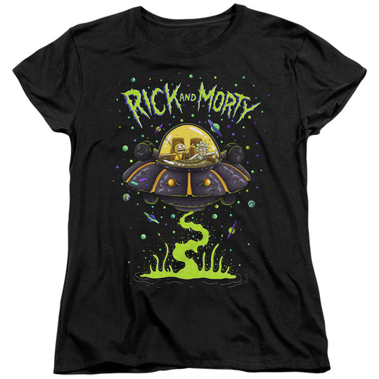 RICK AND MORTY : UFO WOMENS SHORT SLEEVE Black 2X