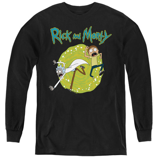 RICK AND MORTY : PORTAL L\S YOUTH Black XL