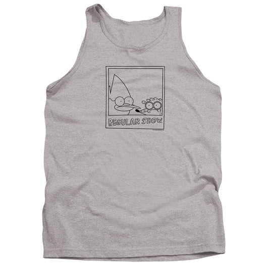 REGULAR SHOW : POLAROID ADULT TANK Athletic Heather 2X