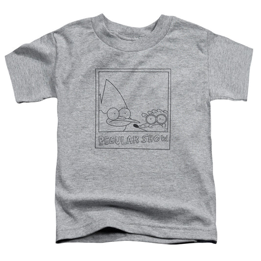 REGULAR SHOW : POLAROID S\S TODDLER TEE Athletic Heather LG (4T)