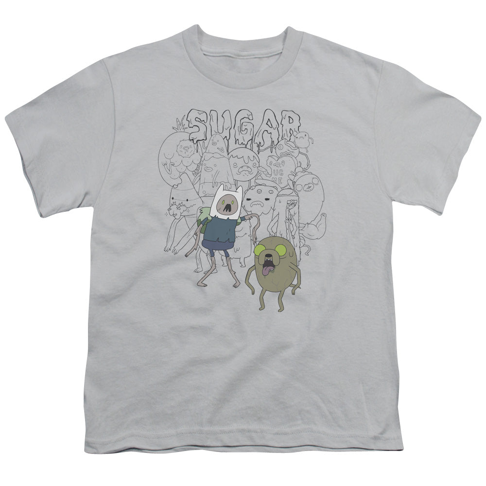 ADVENTURE TIME : SUGAR ZOMBIES S\S YOUTH 18\1 Silver MD