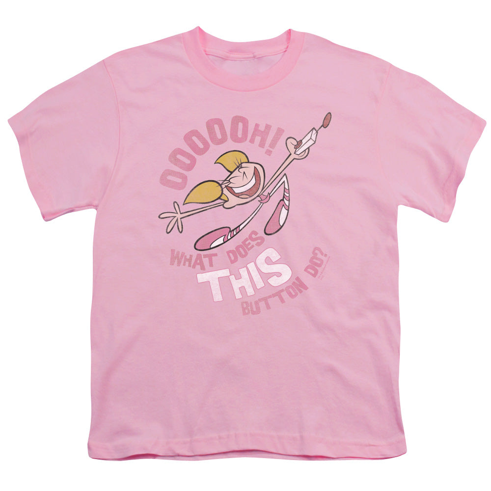 DEXTER'S LABORATORY : BUTTON S\S YOUTH 18\1 Pink XL