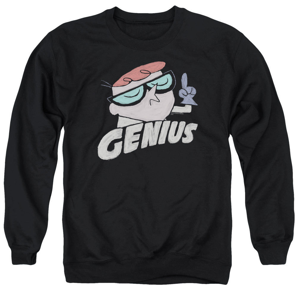 DEXTER'S LABORATORY : GENIUS ADULT CREW SWEAT BLACK 2X