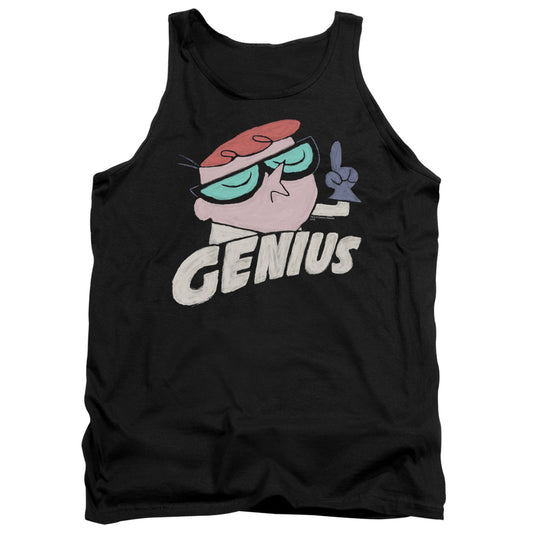 DEXTER'S LABORATORY : GENIUS ADULT TANK BLACK 2X