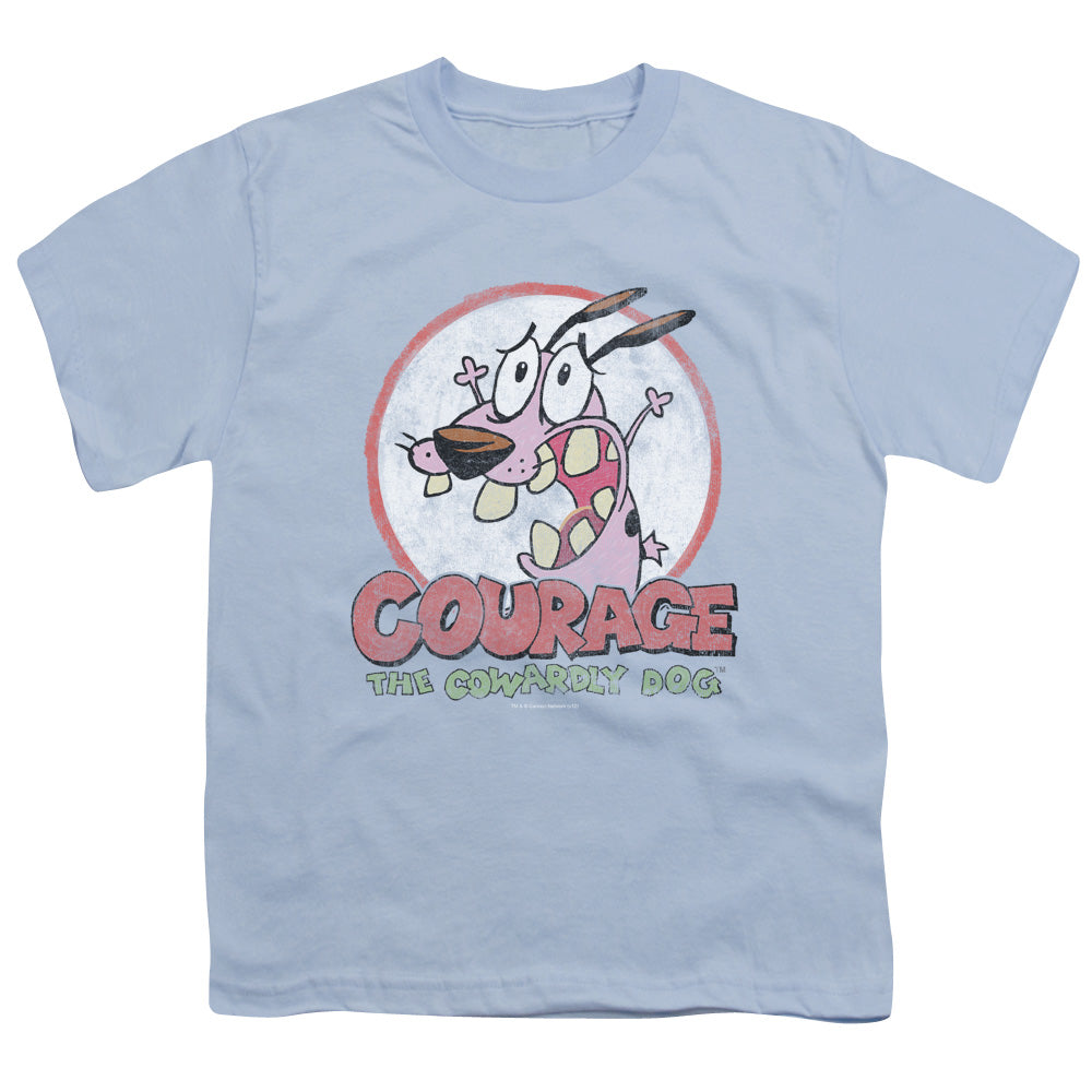 COURAGE THE COWARDLY DOG : VINTAGE COURAGE S\S YOUTH 18\1 LIGHT BLUE MD