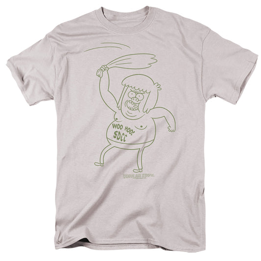 REGULAR SHOW : SDCC 2013 MUSCLE MAN S\S ADULT 18\1 SILVER XL