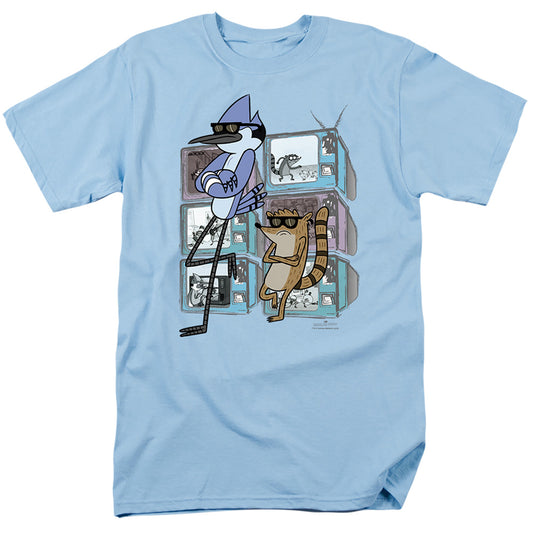 REGULAR SHOW : TV TOO COOL S\S ADULT 18\1 Light Blue XL