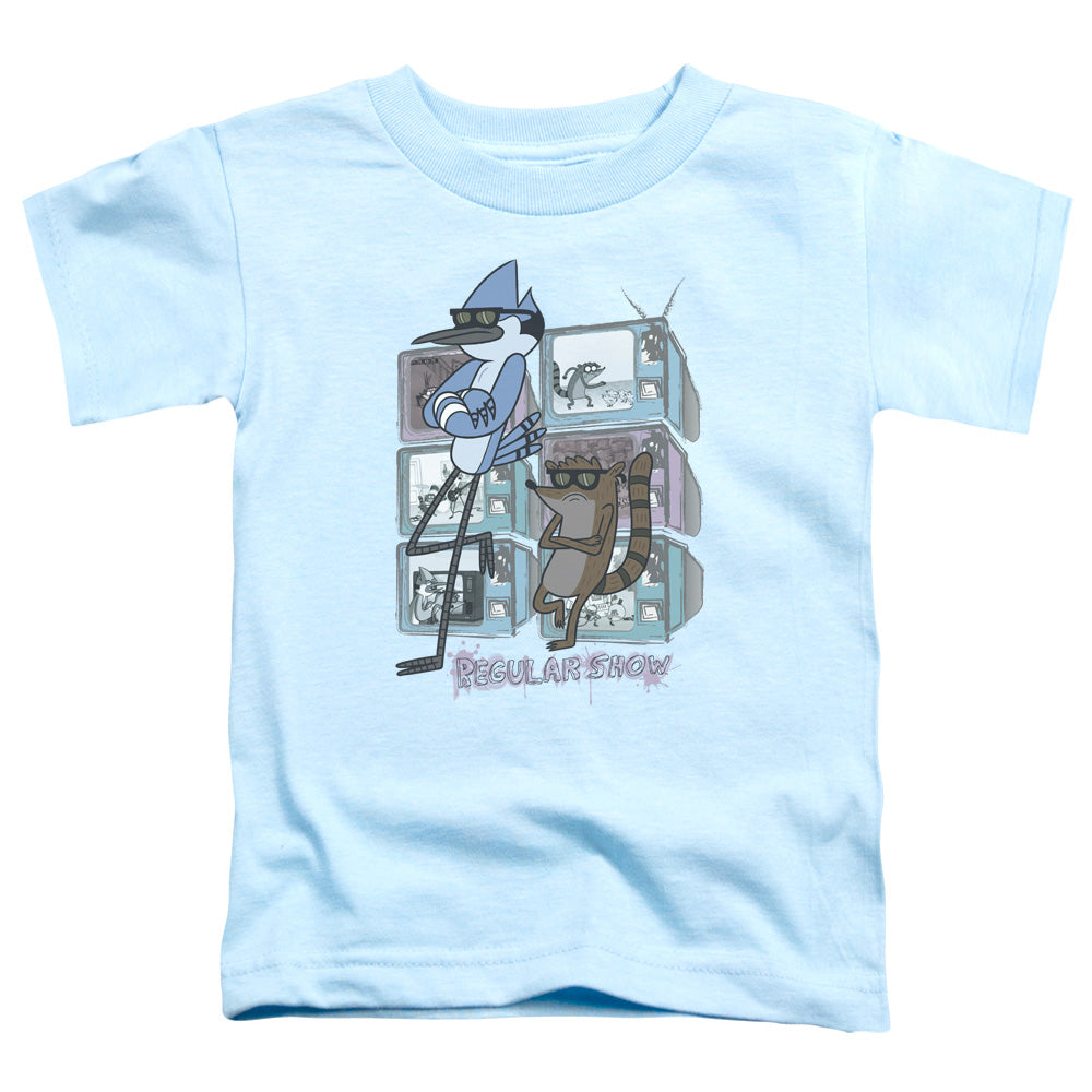 REGULAR SHOW : TV TOO COOL S\S TODDLER TEE Light Blue MD (3T)