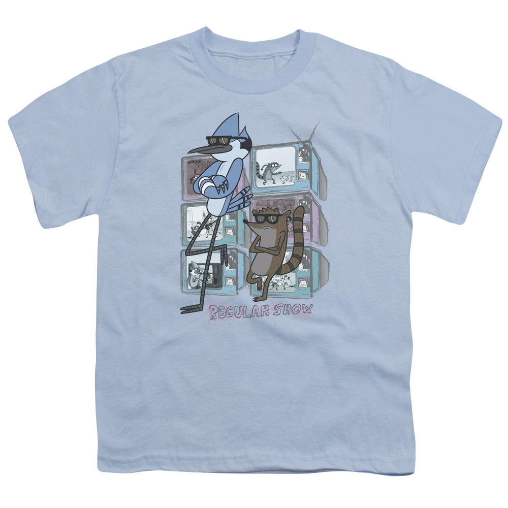 REGULAR SHOW : TV TOO COOL S\S YOUTH 18\1 Light Blue XL