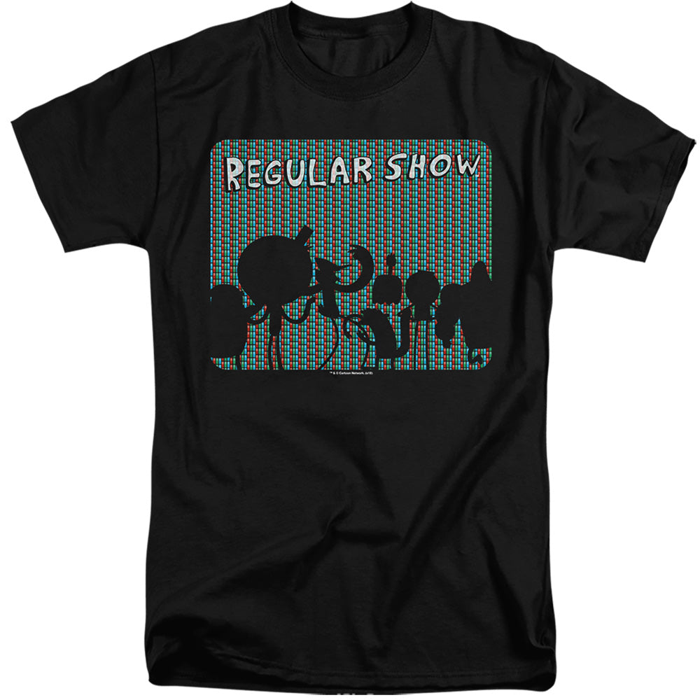 REGULAR SHOW : RGB GROUP ADULT TALL FIT SHORT SLEEVE Black 2X