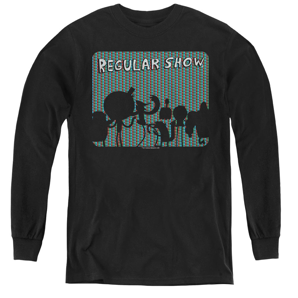 REGULAR SHOW : RGB GROUP L\S YOUTH BLACK LG