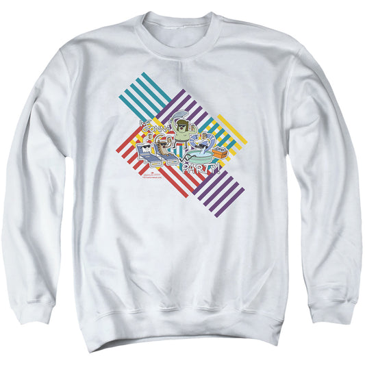 REGULAR SHOW : WE GONNA PARTY ADULT CREW NECK SWEATSHIRT White LG