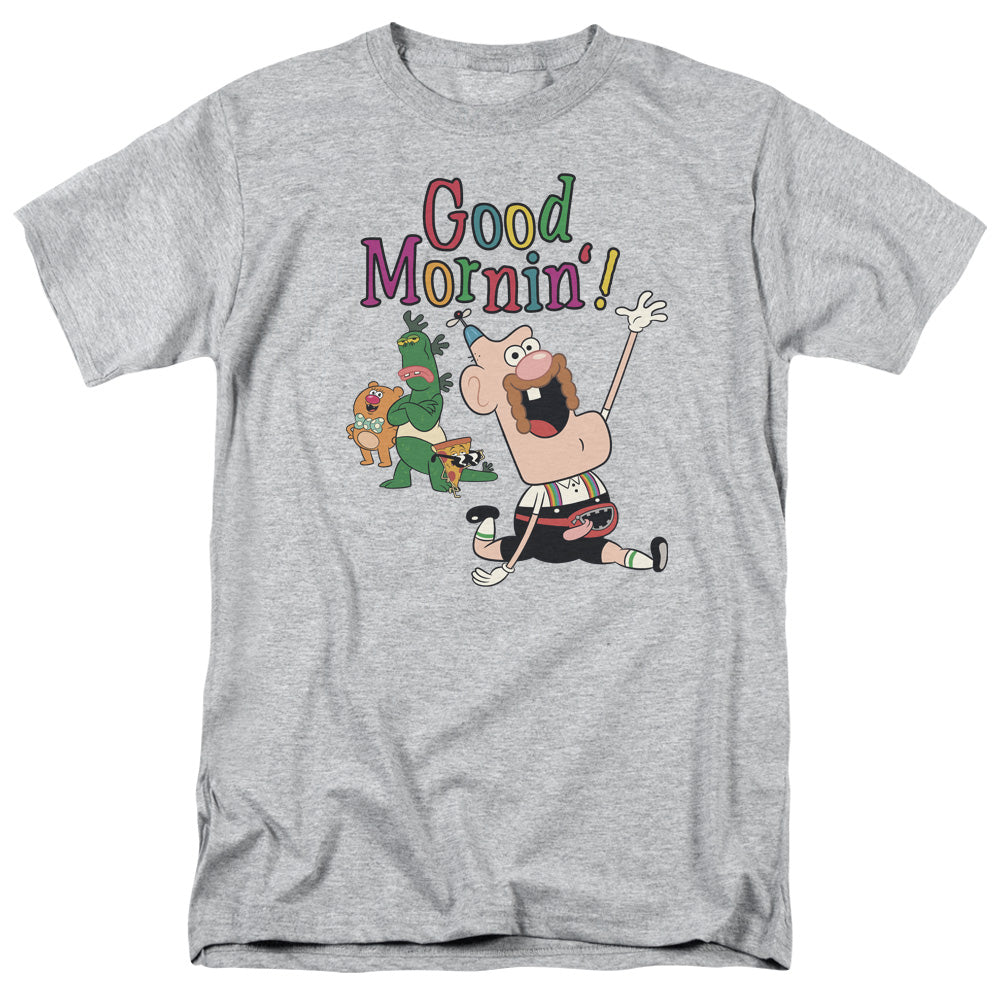 UNCLE GRANDPA : GOOD MORNIN S\S ADULT 18\1 Athletic Heather 2X