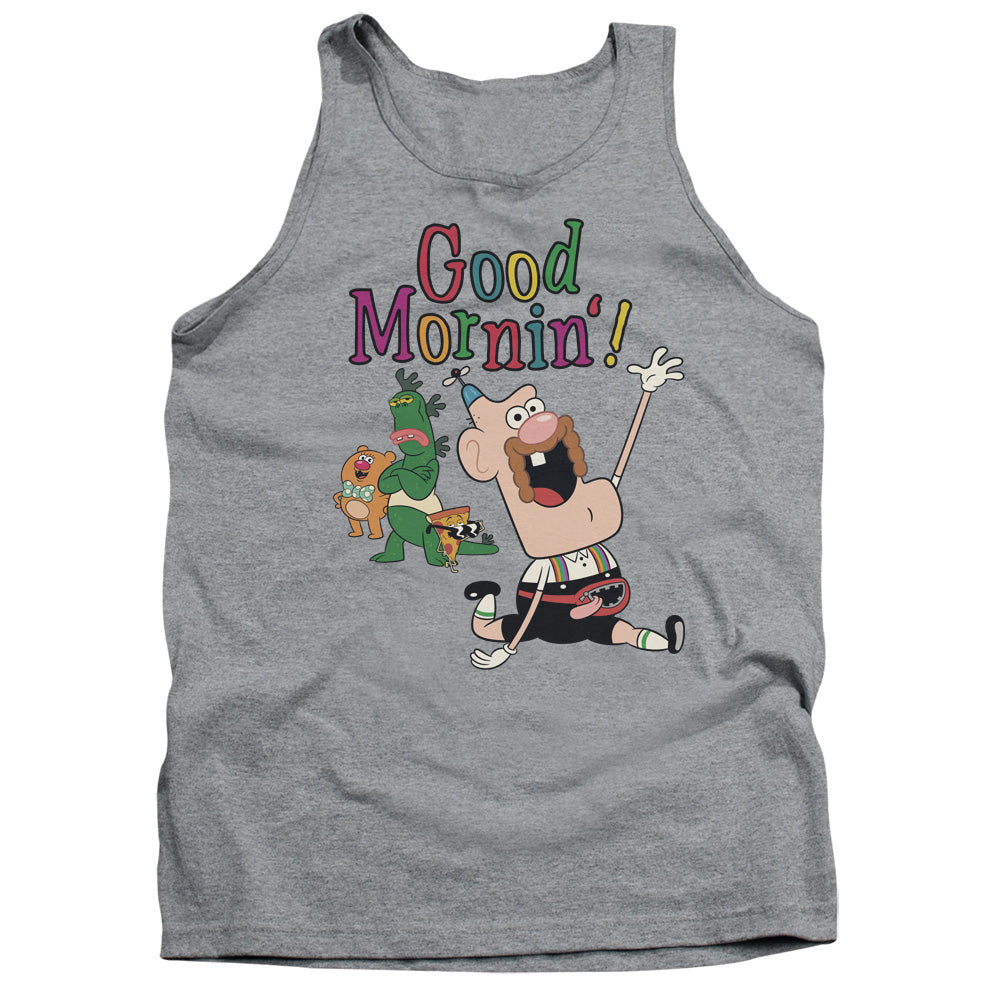 UNCLE GRANDPA : GOOD MORNIN ADULT TANK Athletic Heather 2X