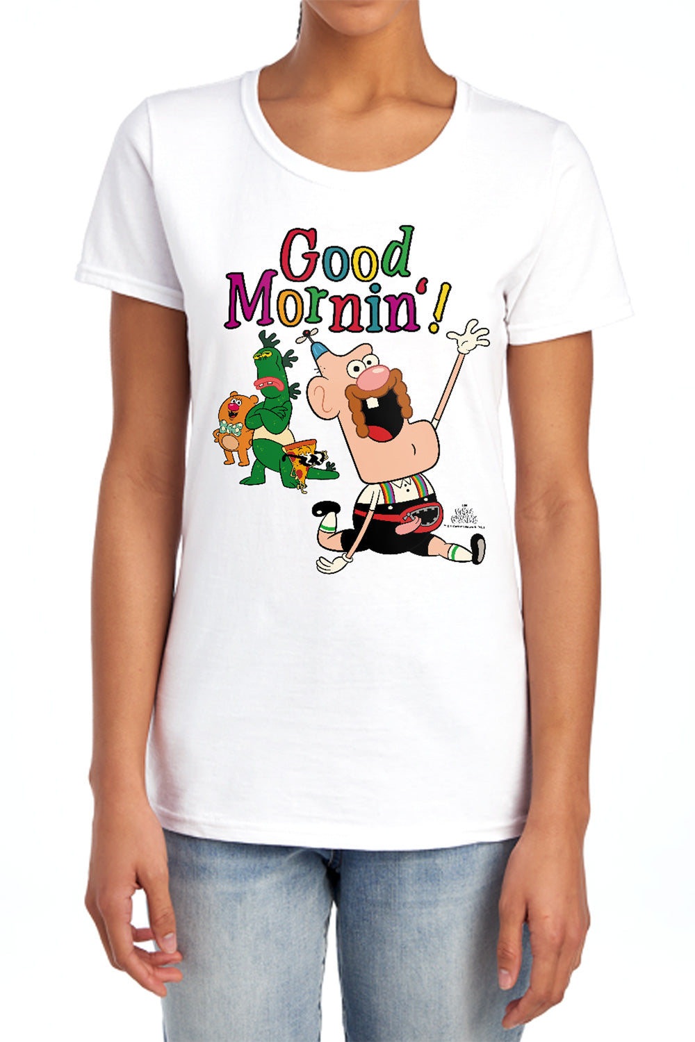 UNCLE GRANDPA : GOOD MORNIN WOMENS SHORT SLEEVE Athletic Heather XL