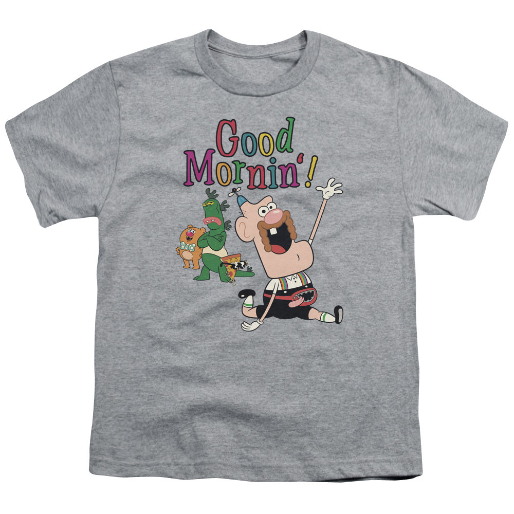 UNCLE GRANDPA : GOOD MORNIN S\S YOUTH 18\1 Athletic Heather LG