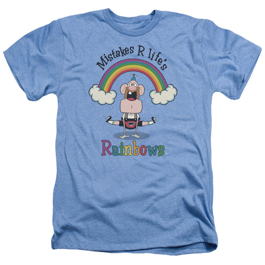 UNCLE GRANDPA : LIFE'S RAINBOWS ADULT REGULAR FIT HEATHER SHORT SLEEVE Light Blue 3X